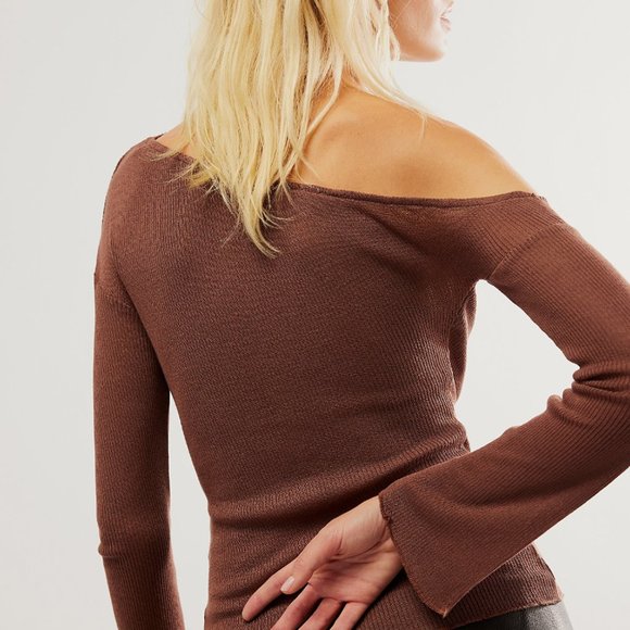 Free People Bayse Blair Top in Brown - Picture 2 of 5